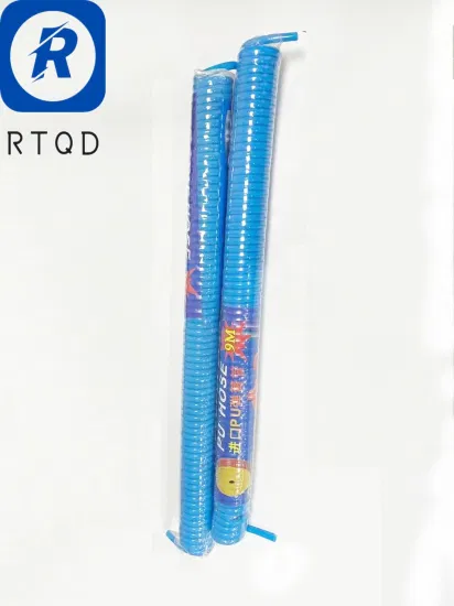 Pneumatics Polyurethane Coiling 6X4 8X5 10X6.5 12X8 Recoil Air Hose PU Spiral Hose Coil Flexible PU Tube Retractable